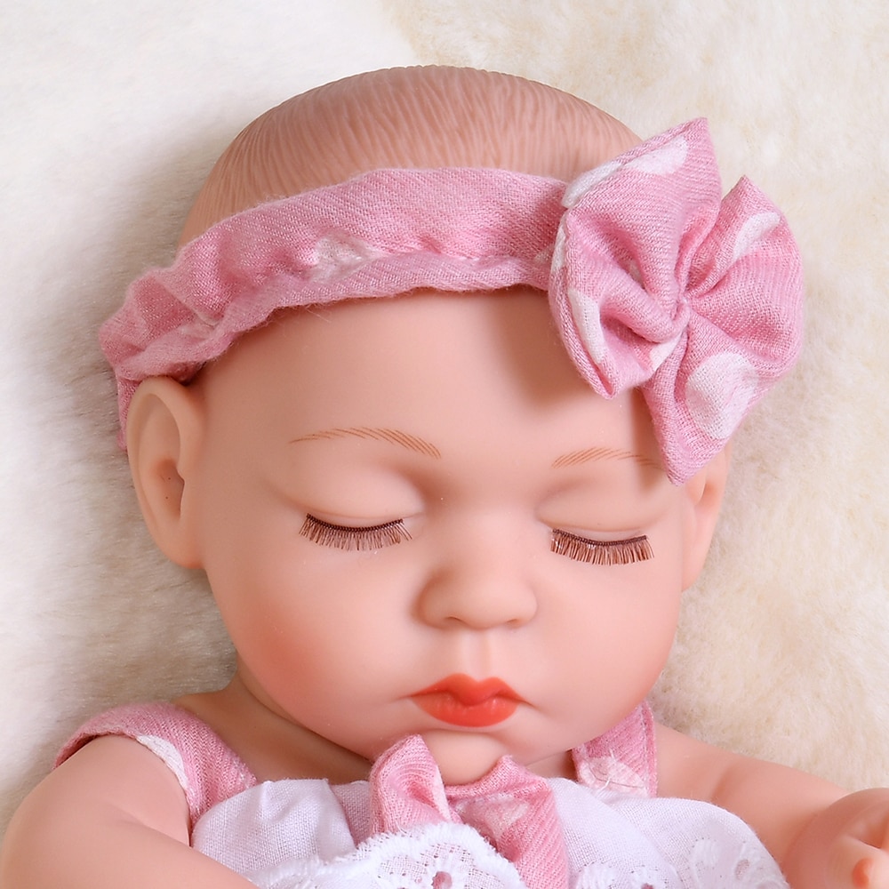 【Happy baby toy store】30cm Lovely Baby Dolls Reborn Full Soft Silicone Realistic Reborn Baby Body Lifelike Alive Babies Toys For Girls Kids Gift Dolls. 