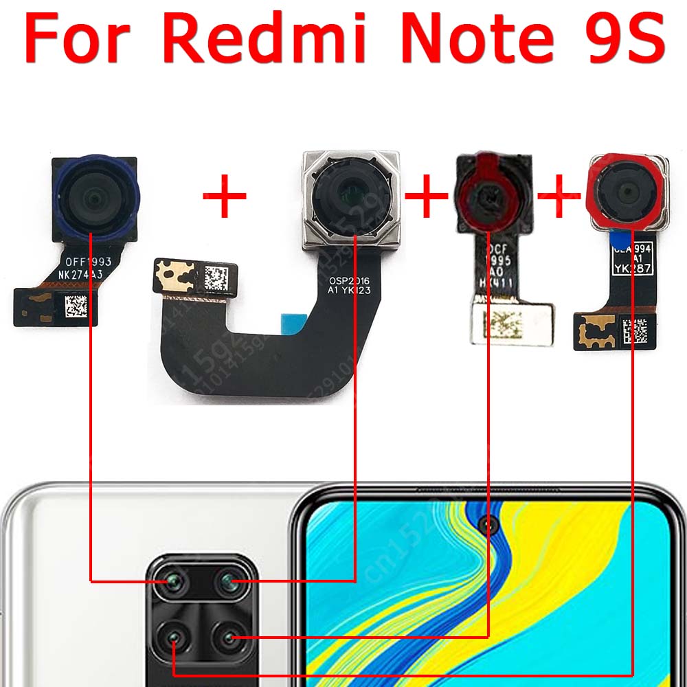 Rear Camera For Xiaomi Redmi Note 9 Pro 9S 9Pro Note9 Main Ultrawide Depth Macro Back Camera Module Spare Parts. 