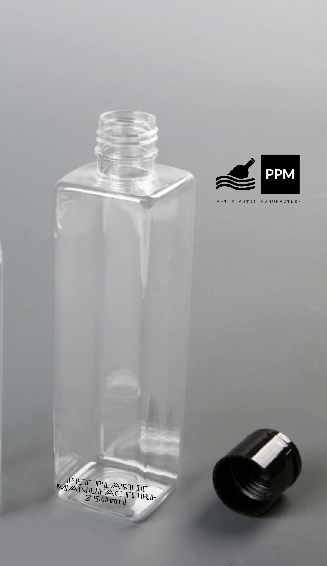 Plastic Oil Bottle Fliptop Cap 2PCS 250ML Transparent Travel Bottle