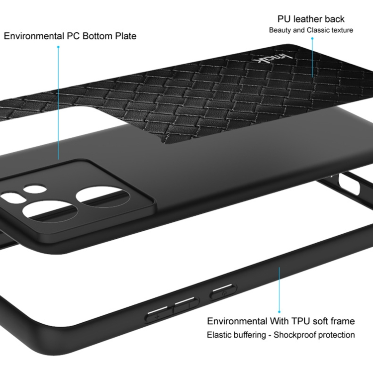 For iPhone 15 Plus IMAK LX-5 Series Shockproof PC + PU + TPU Protective Phone Case. 