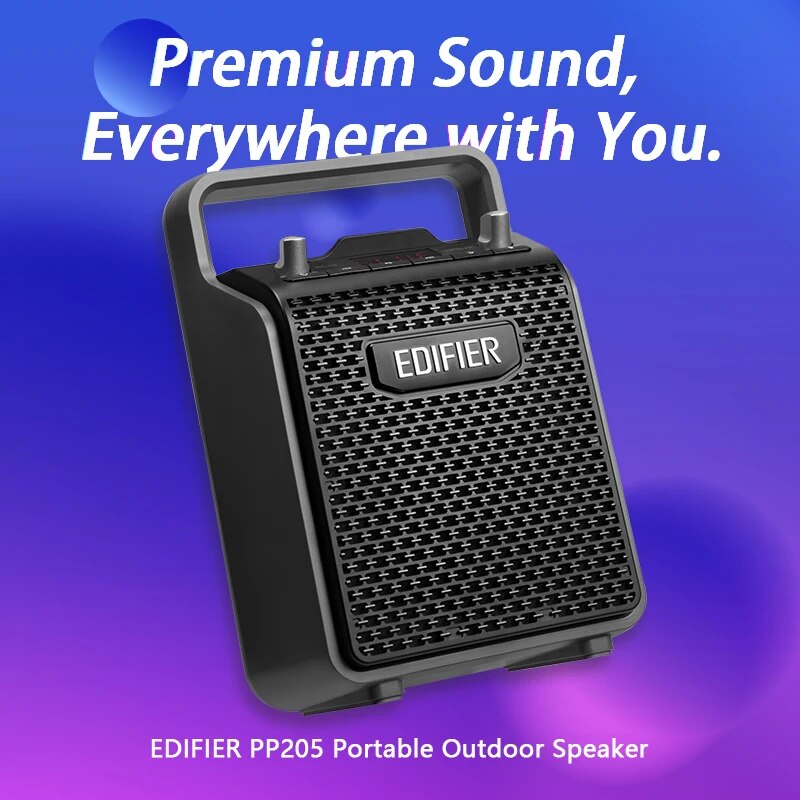 Edifier PP205 Outdoor Portable Bluetooth Speaker Line In USB TF Card Inputs 8 Hours Playback Support Wird Mic Karaoke Speaker. 