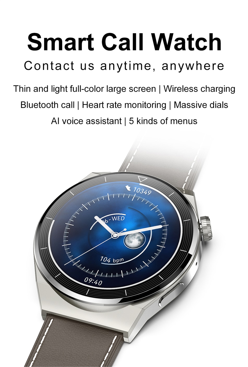 For Huawei Xiaomi Nfc Smart Watch Men Gt3 Pro Amoled 390*390 Hd Screen  Heart Rate Bluetooth Call Ip68 Waterproof …