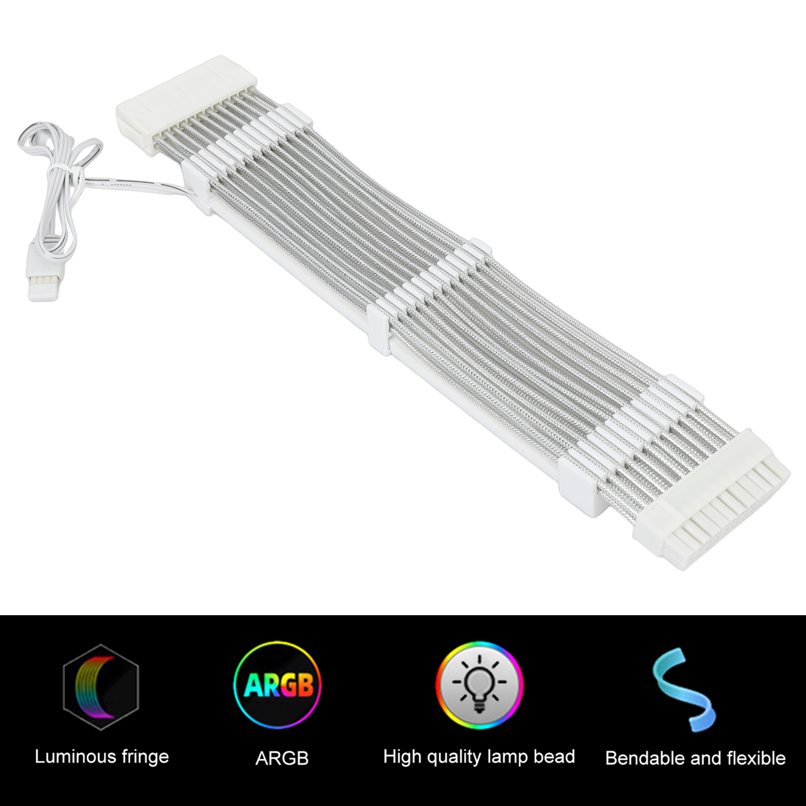 Argb Neon Color Line Vibrant Argb Neon Pc Case with Rgb Cable wer Supply Perfect for Soutast Asian Gamers -plated rt Cable. 