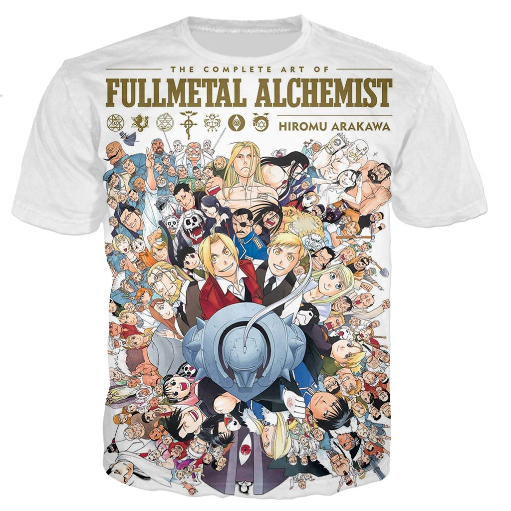 Fullmetal Alchemist Brotherhood T Shirt Men/women 3D Printed T-shirts Casual Harajuku Style Tshirt Streetwear Tops. 