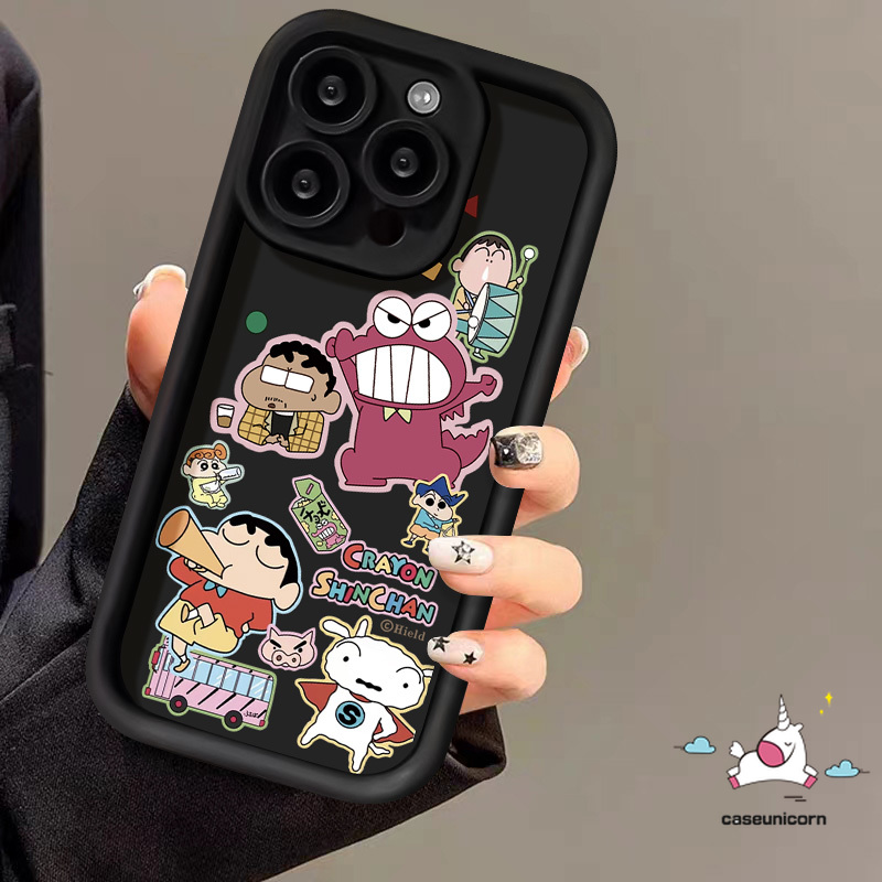 Cute Comic Crayon Shin-Chan Cartoon Case Compatible for IPhone XS MAX 15 11 12 7 8 Plus 14 13 15 Pro Max 6S 6 7 8 Plus XR X SE 2020 Crocodile Funny Case Soft Cover. 