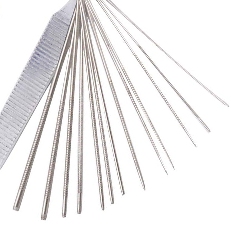 Guitar Nut Bridge File Set Luthiers Tool Box 13 Sizes Of Files 1 Flat File for Guitar Banjo Mandolin Bass String Groove Slot. 