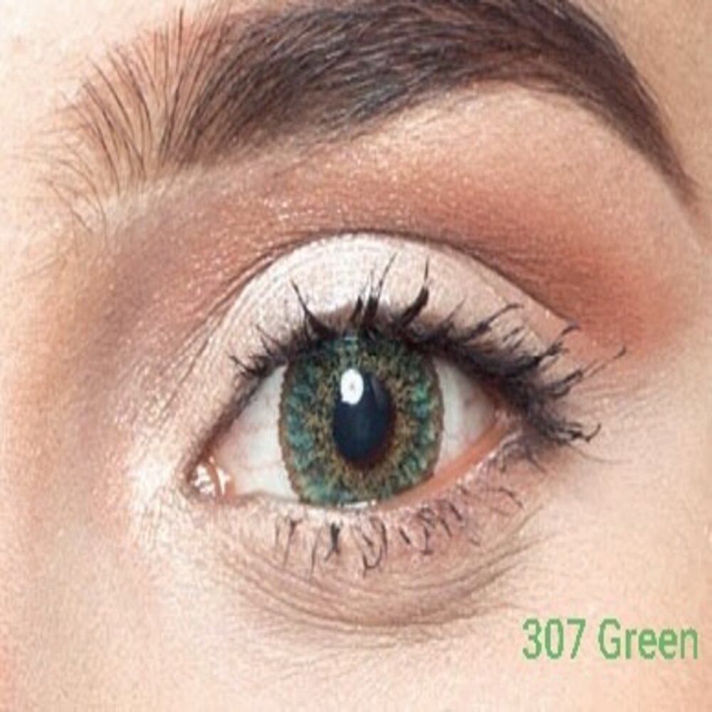 Angel Soft 307 Green Contact Lens Angel Soft Color Contact Lenses & Kit Box from protected view for everyday wear with stylish contact lenses #307Green. 
