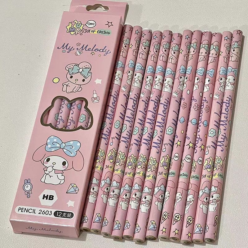 Creative cute pencil for elementary school students can sharpen wood HB pencil practice with children's cartoon pencil posture set