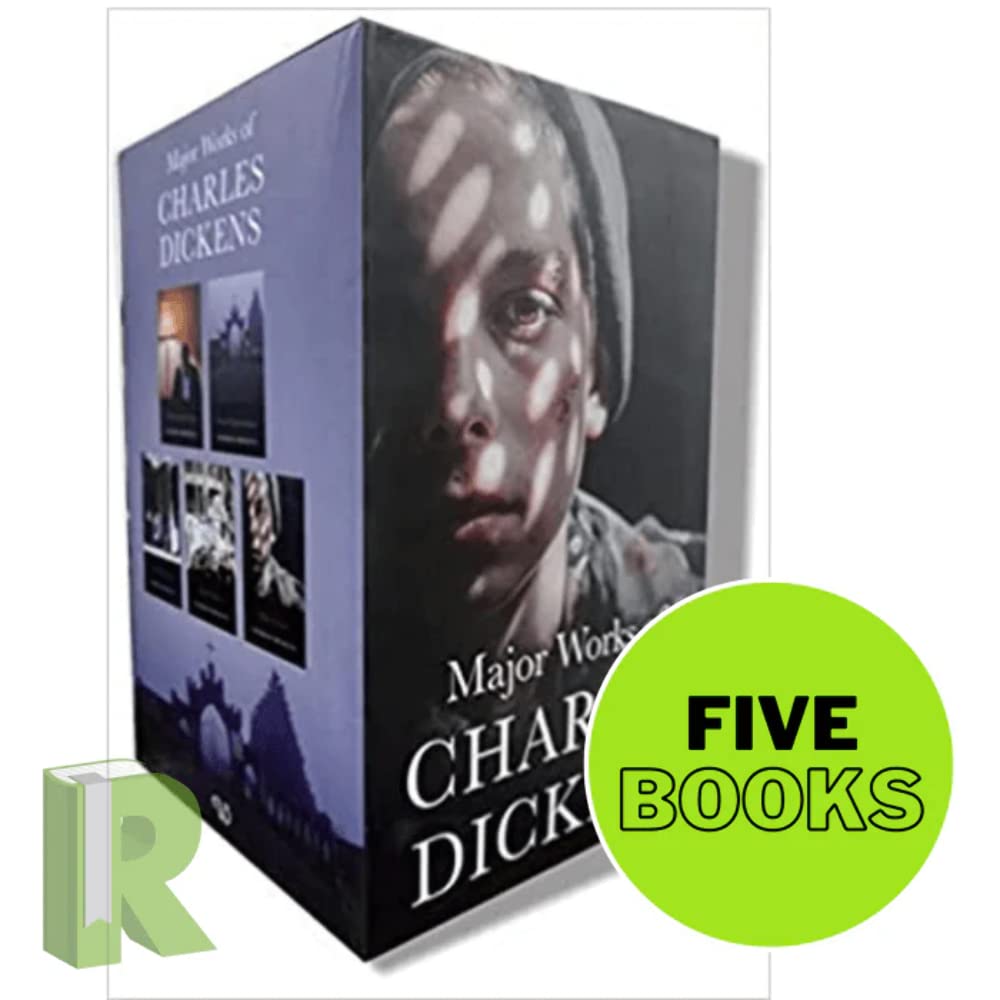 Major Works of Charles Dickens 5 Books Collection Boxed Set (Great Expectations, A Tale of Two Cities, A Christmas Carol, Hard Times & Oliver Twist)