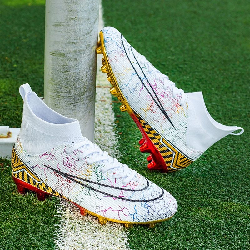 ALIUPS Size 35-46 Golden Soccer Shoes Sneakers Cleats Professio2023nal Football Boots Men Kids Futsal Football Shoes for Boys Girl. 