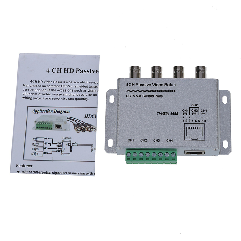 3X UTP 4 Channel Passive Video Balun Transceiver. 