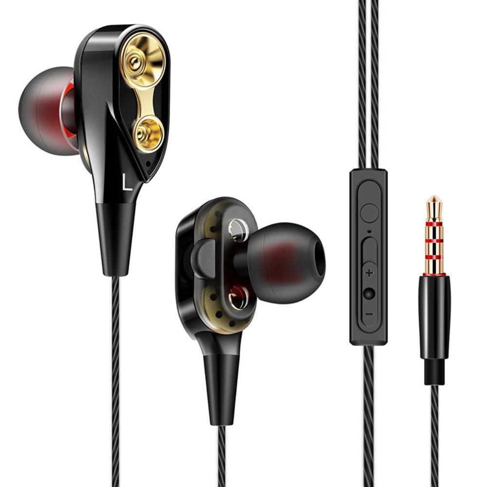 Super Bass Wired Earbuds,Dual Driver 