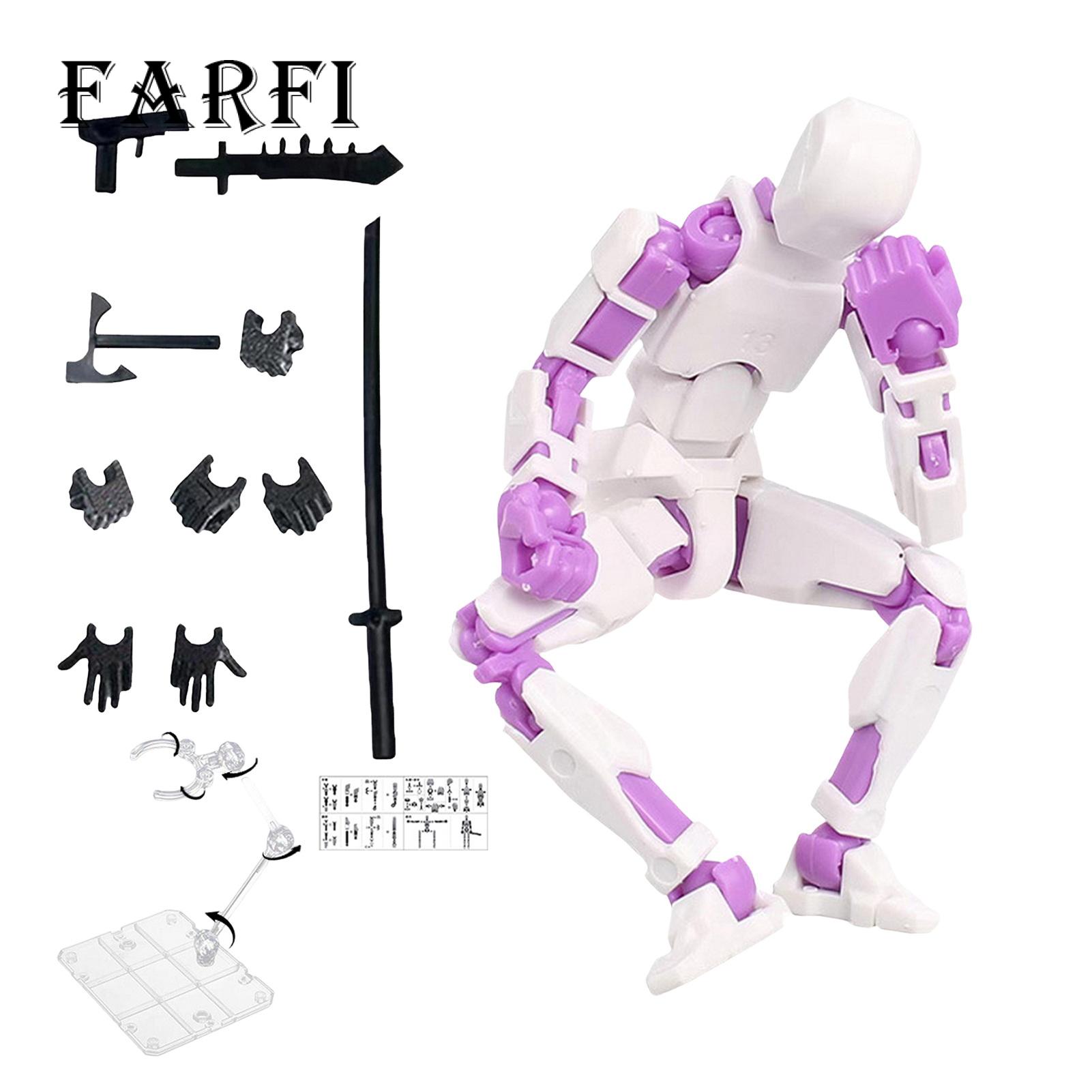 Movable Joints Toy Multi-jointed Movable Robot Action Figure 3d Printed Articulated Dummy Model for Kids Adults Perfect Gift Flexible Joint Doll