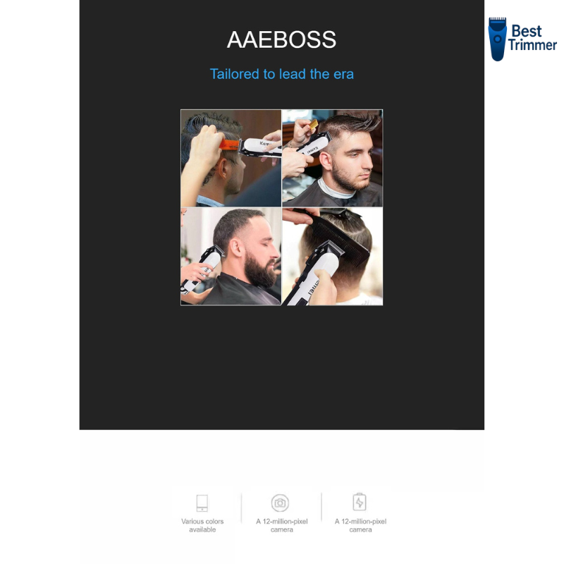 Kemei KM-809A Digital AC/DC Electric Rechargeable Professional Hair Clipper Trimmer. 