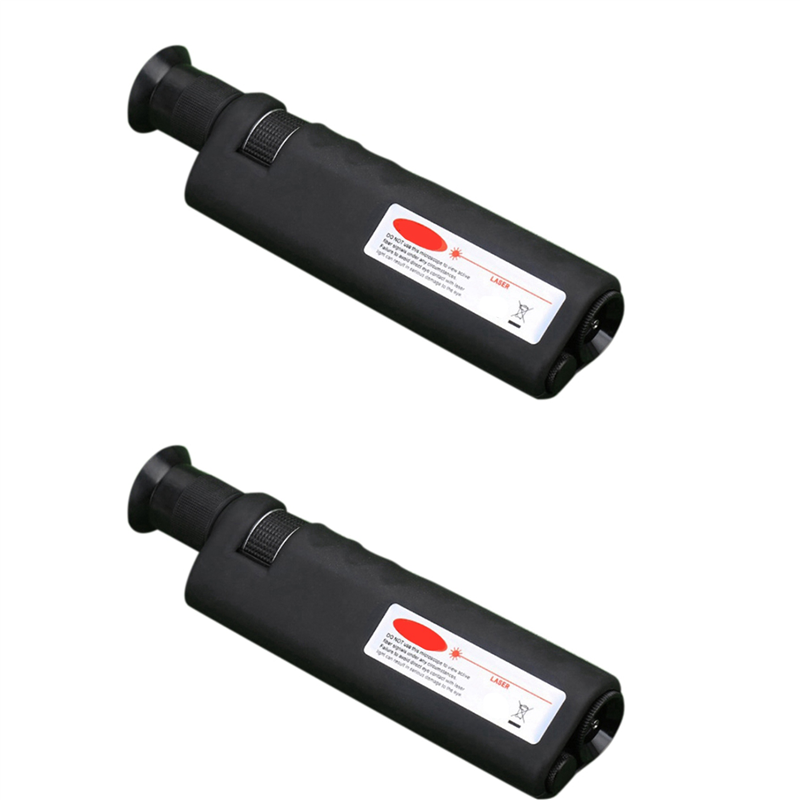 2pcs 400X Magnification Optical Fiber Inspection Microscope with SC FC LC E2000 Universal Adapter