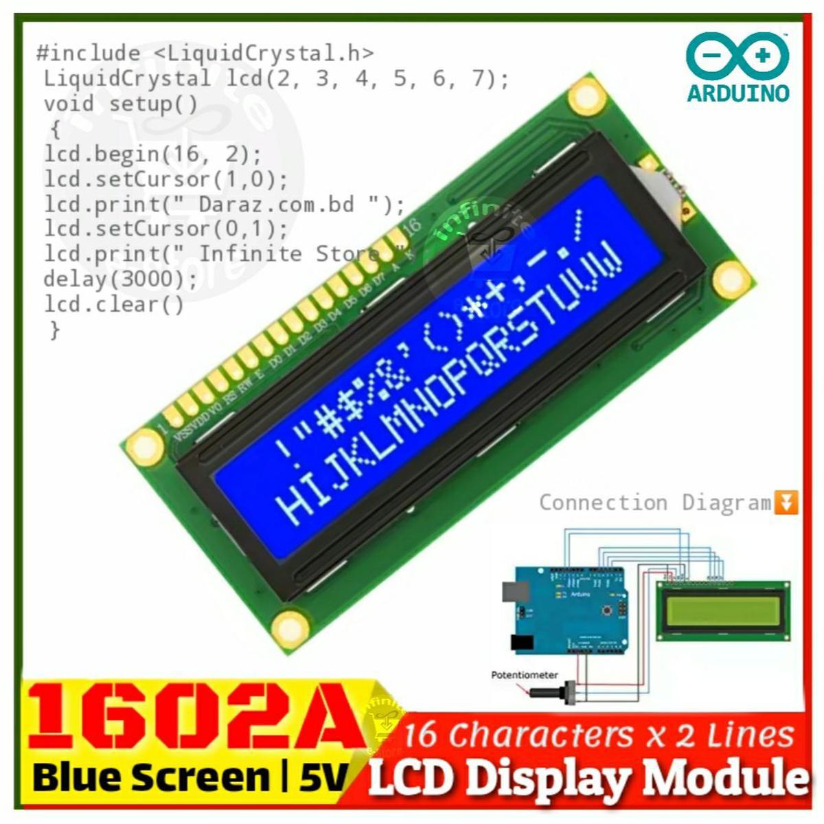1602A LCD Display 16x2 Line use for Arduino Uno R3 Mega PIC AVR ...