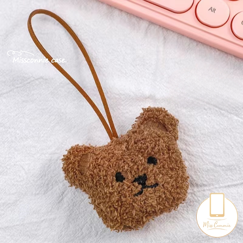 Plush Toy Lovely Bear Lanyard Sweet Cute Bear Pendant New Cream Puffs Soft Back Mobile Phone Fashion Accessories