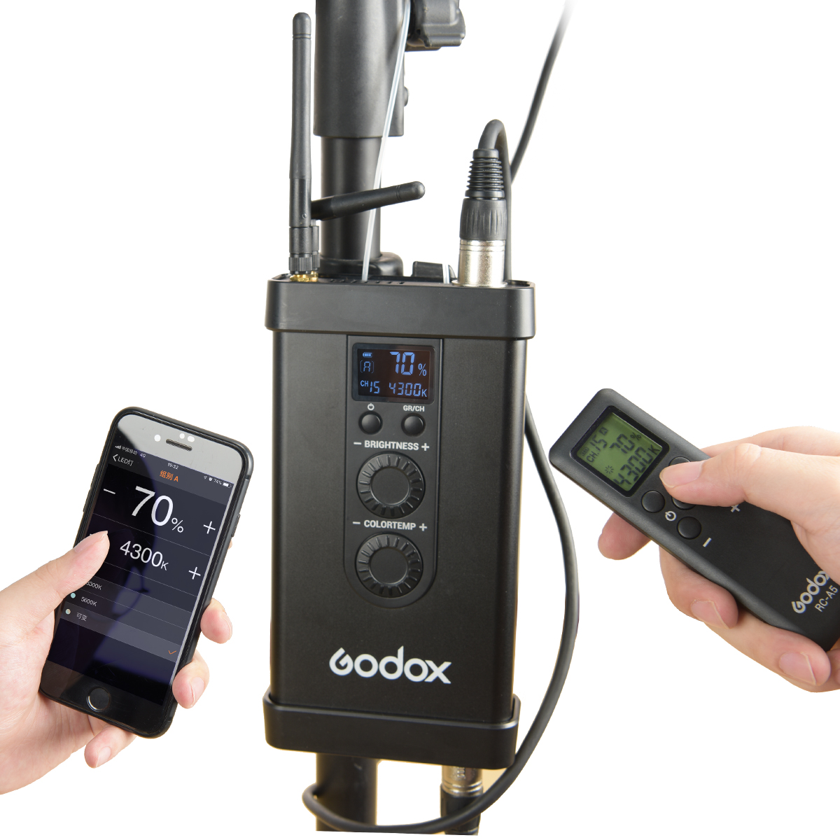 Godox FL100 100W Taşınabilir LED Video Işığı Katlanabilir Kumaş Lamba Petek Izgara Softbox + Stüdyo Çekimi için Uzaktan Kumanda. 