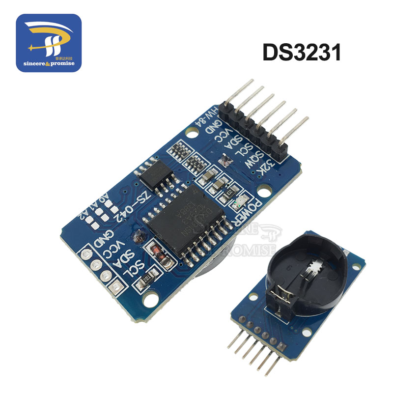 【The road to happiness Store】DS3234/DS1302/DS1307/PCF8563/DS3231 IIC Memory 3.3V-5V Time Precision RTC Clock I2C Module DS3231SN for Arduino. 