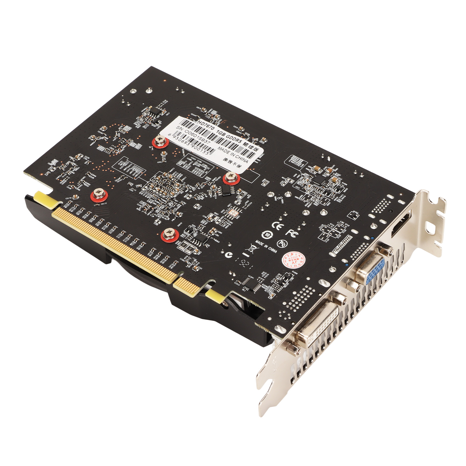 HD7670 Graphics Card 1GB DDR5 for AMD Chip Aluminum Cooling PCI Express X16 Desktop Gaming Graphics Card with Large Fan. 