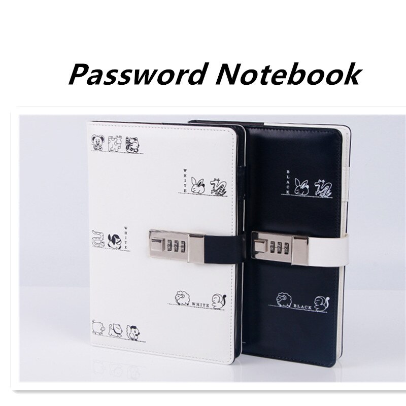 【happy one】Lock Diary Password Book Business Notepad Constellation Notebook Pupil Password Book Cute Cartoon. 