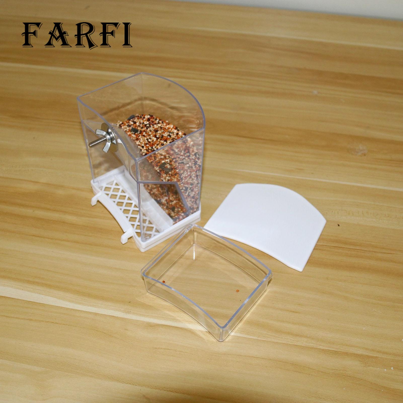 Easy to Observe Bird Feeder Large Capacity Automatic Bird Feeder for Parrots Transparent Hanging Food Container for Cage. 