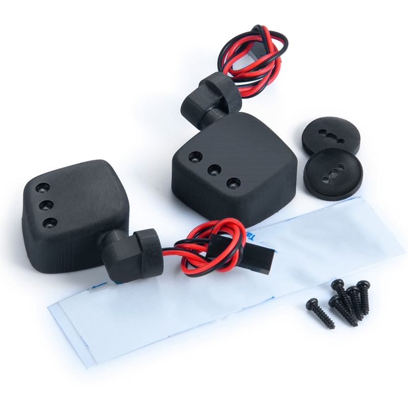 Rearview Mirror with LED Lights for 1/10 Axial SCX10 II III RC Car. 