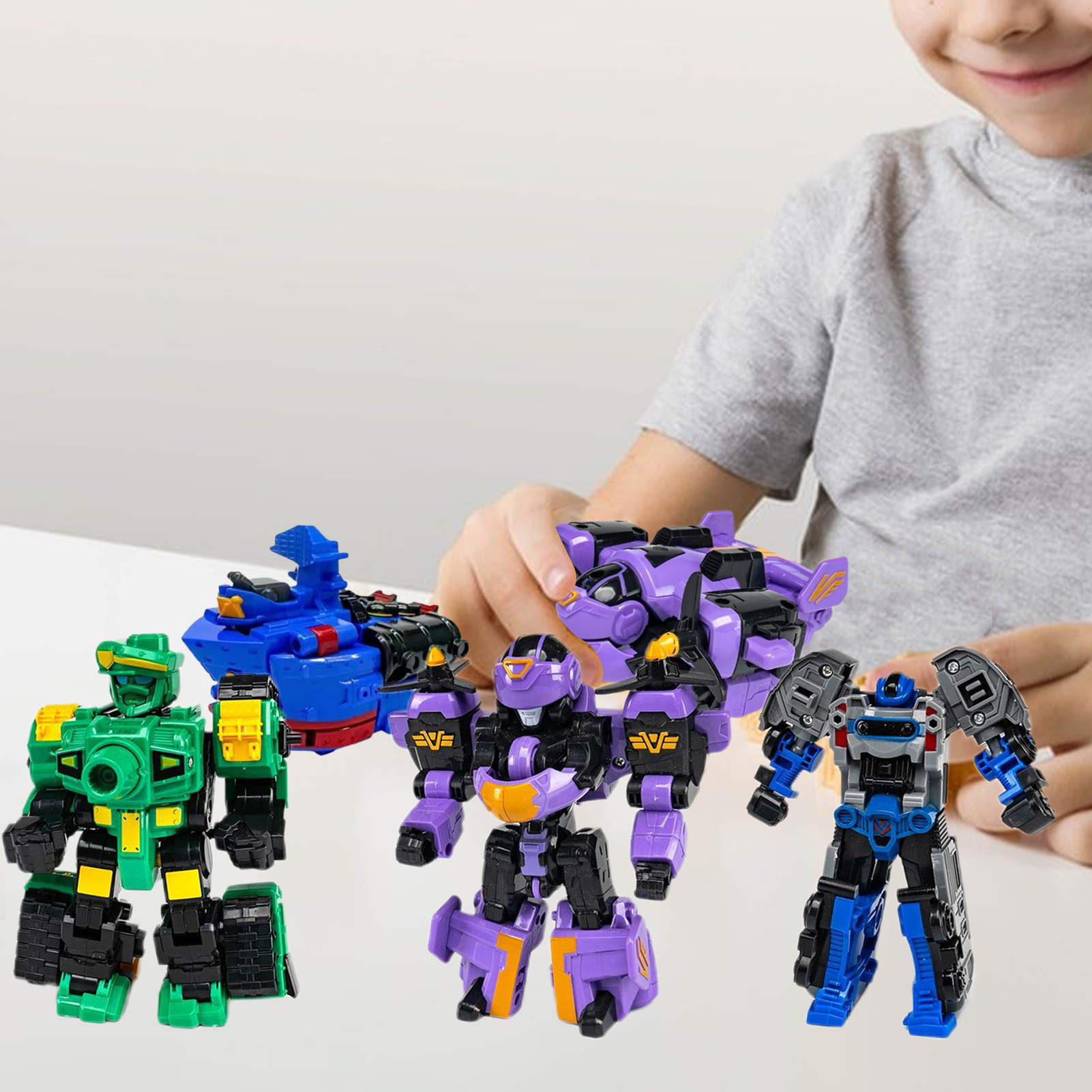 Robot Transformer Toy Tank Train Boys Girls Robot Model Toy Transforming Car. 