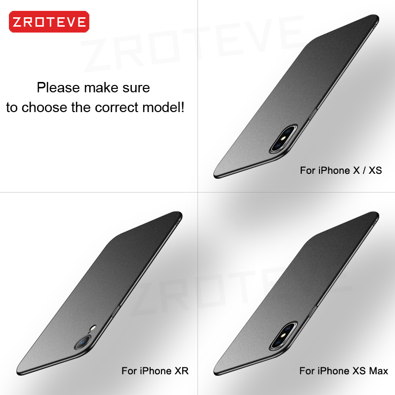 For iPhone X XR Case ZROTEVE Luxury Ultra Thin Frosted Hard PC Cover For Apple iphone XR XS Max iPhonex 10 iPhone10 Phone Cases. 