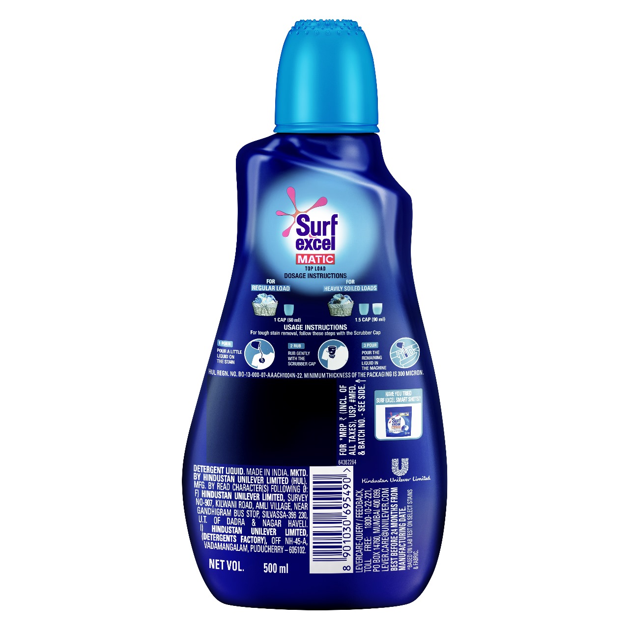 Surf Excel Matic Liquid Detergent Top Load 500ml. 