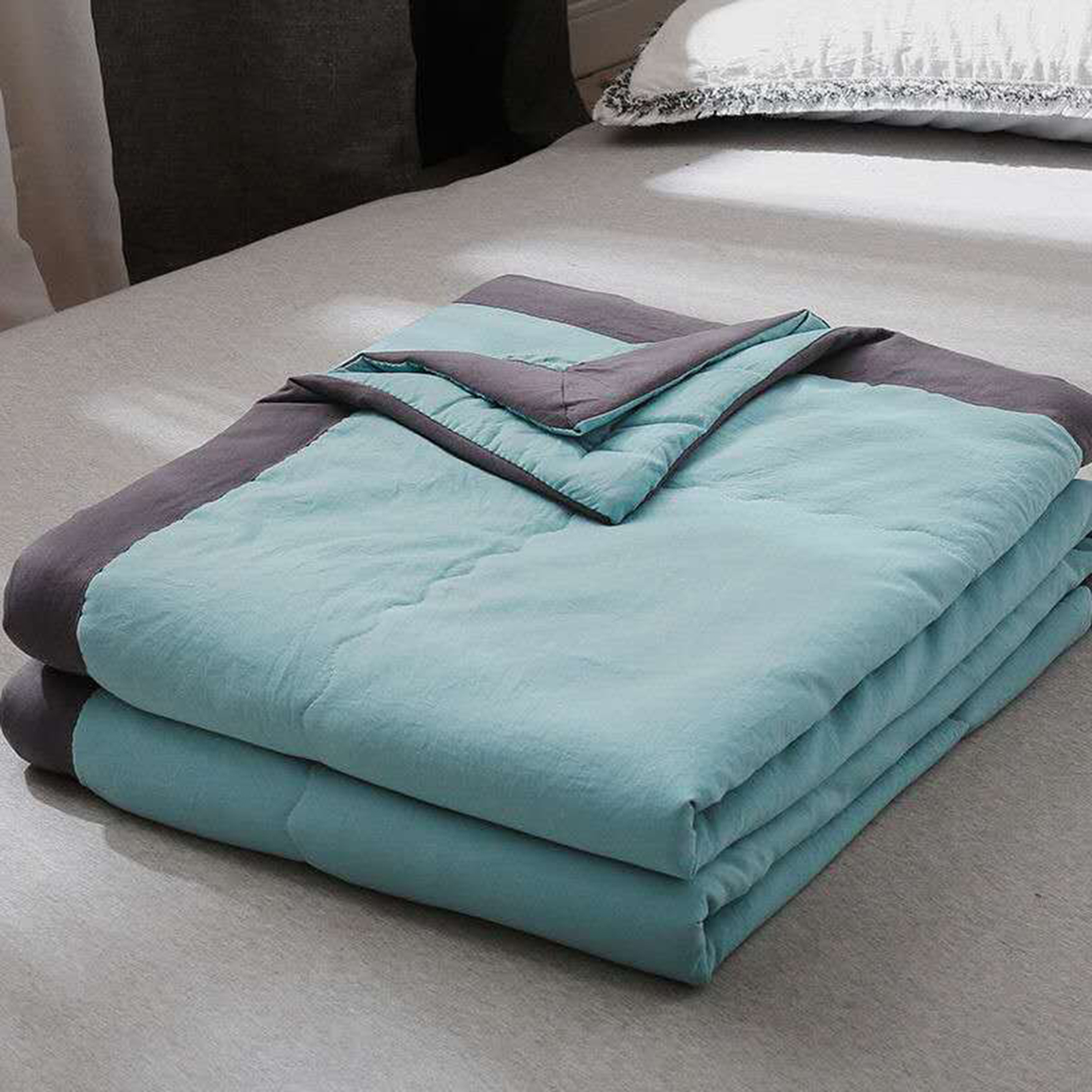 Cooling Weighted Blanket Breathable Summer Weight Cooling Blanket Soft Cotton Filling Easy to Care Non-fading Ideal. 