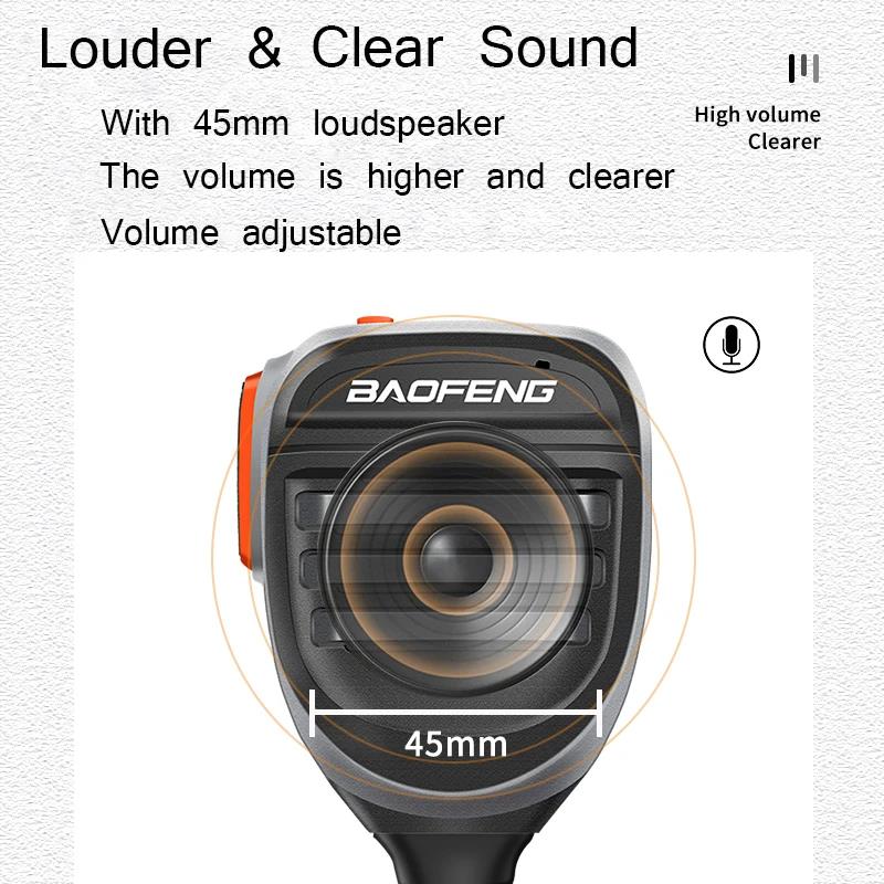 Quansheng UV-K6 PTT Waterproof UV-K5 Walkie Talkie Speaker Radio Microphone Keenwood 2-Pin Type Handheld Mic For UV-5R UV82 UV16. 