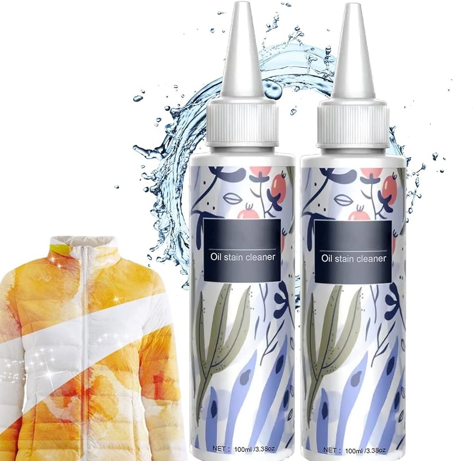 Jue-Fish Oil Stain Cleaner 100ml -- Removes stains from clothes ( JUST WoW ). 