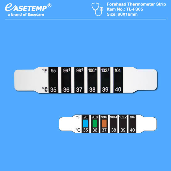 Fever Scan Baby Forehead Thermometer Strip Infant child Temperature Test Reusable Flexible. 