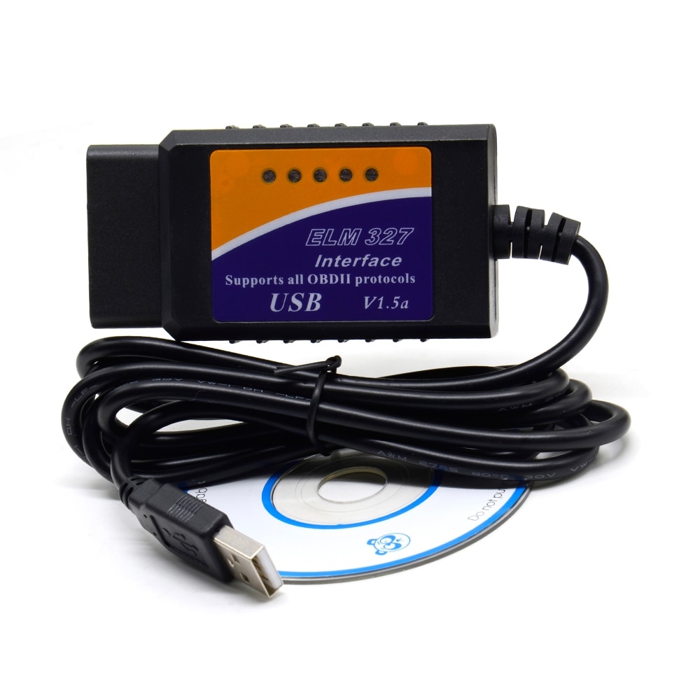 Newest ELM327 USB V1.5 OBD2 Car Diagnostic Scanner ELM 327 V 1.5 OBD 2 OBDII Interface PC-Based Auto Diagnostic-Tool OBD-II Scan. 