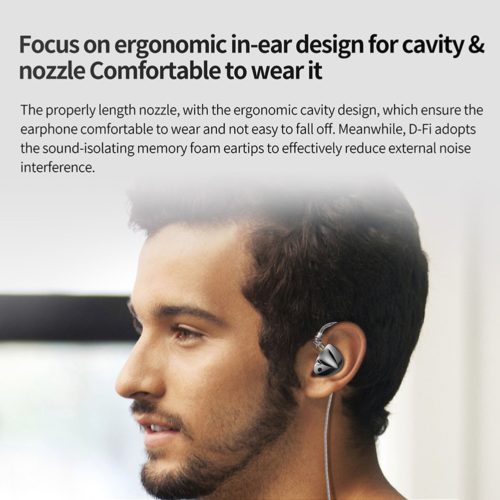 KZ DFi D-Fi Wired Best In Ear IEMs HiFi Earphones 4 Level Tuning Switches Innovative Precise Method Dynamic Headphone Monitor. 