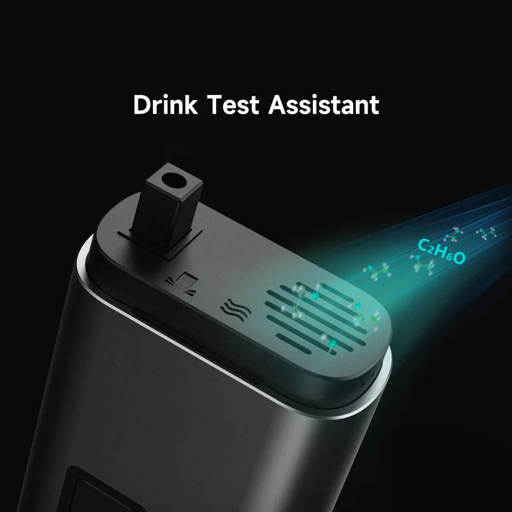 Xiaomi Nextool 4-in-1 Mini Alcohol Tester LCD Digital Portable Car Breathalyzer With Window Breaker Cutter Digital Alcohol Meter. 