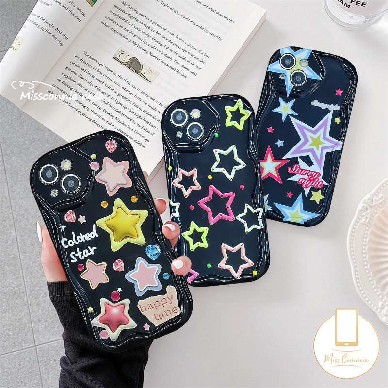 MissConnie Romantic Starry Pentagram Fantasy Butterfly Case for Redmi A1 A2 9C 10 10C 10A 9T 9 9C NFC 9A Redmi Note 11s 8 9 11 10s 10 Pro Max Plus Poco M3 Love Heart Couples Wavy Edge Cover. 