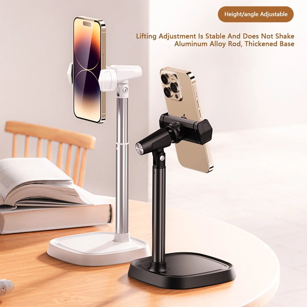Adjustable Retractable Phone Stand For iPhone Xiaomi Huawei Redmi Live Broadcast Cell Phone Support Desk Stand Phone Accessories