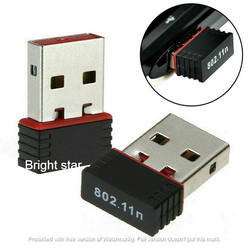 USB  Mini Wireless Wifi Adapter / Receiver / Catcher / Super Fast  Mbps / High Speed Ieee 802.11N / Internet / Dongle / Network Card / Laptop / Pc - Black