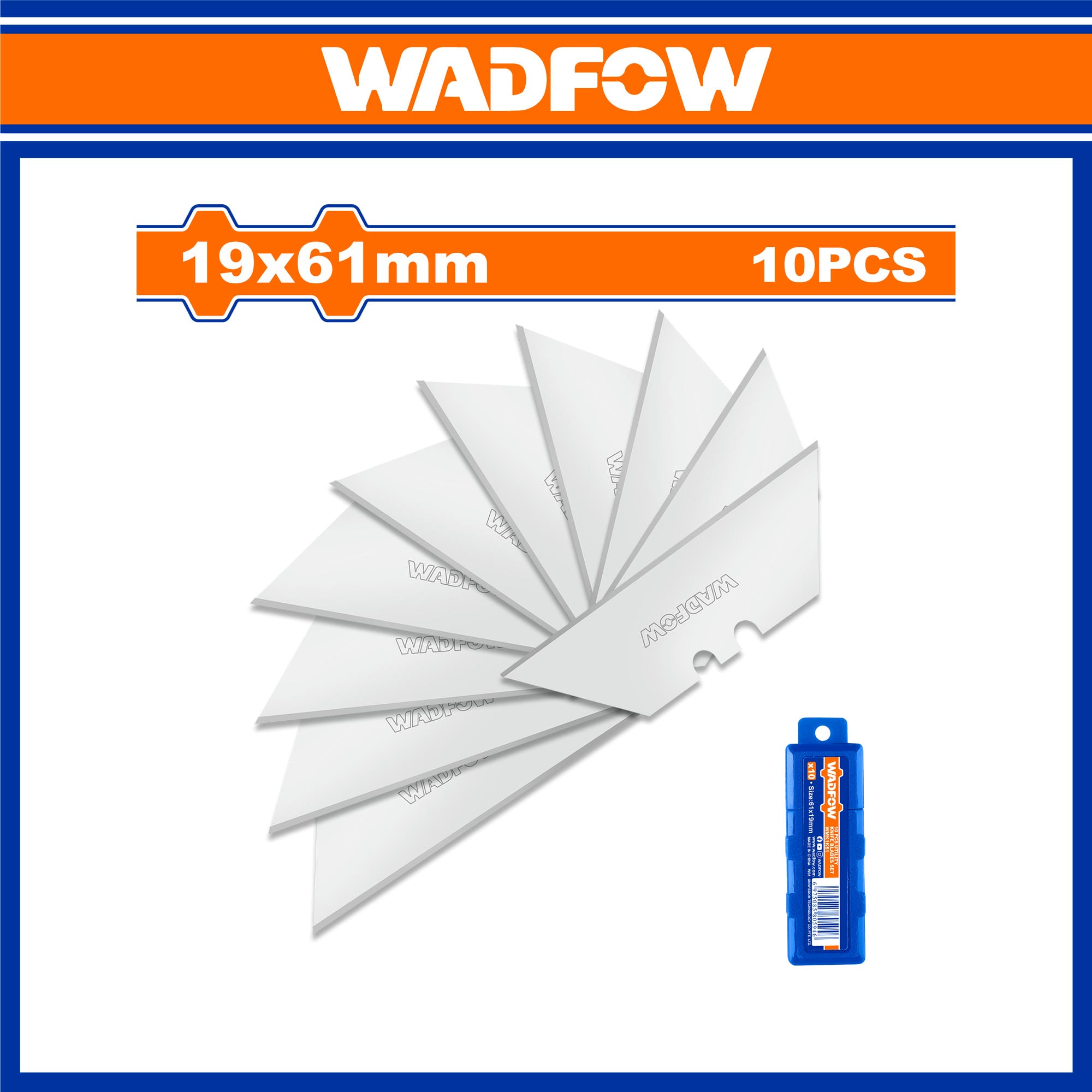 10 PCS UTILITY KNIFE BLADES SET WADFOW (WMK1K61) Anti Cutter