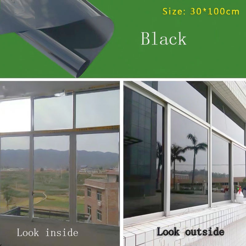 One-way Glass Self Adhesive Mirror Window Film DIY Reflective Insulated ...
