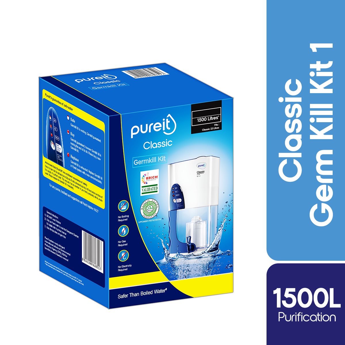 Pureit Classic Germ Kill Kit 1500L (Water Purifier)