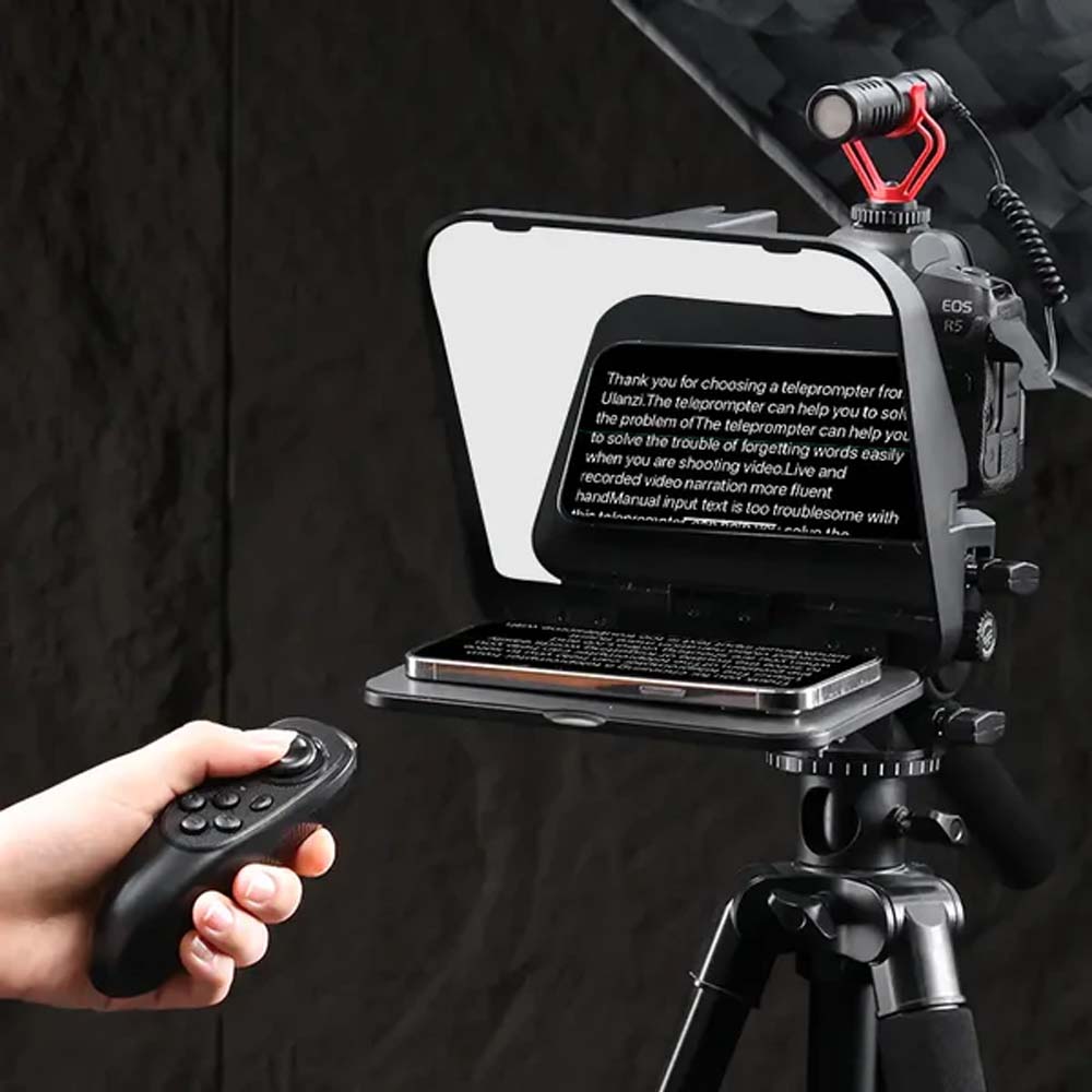 Ulanzi RT02 Universal Teleprompter for Tablets and Smartphones with Remote Control R004GBB1. 