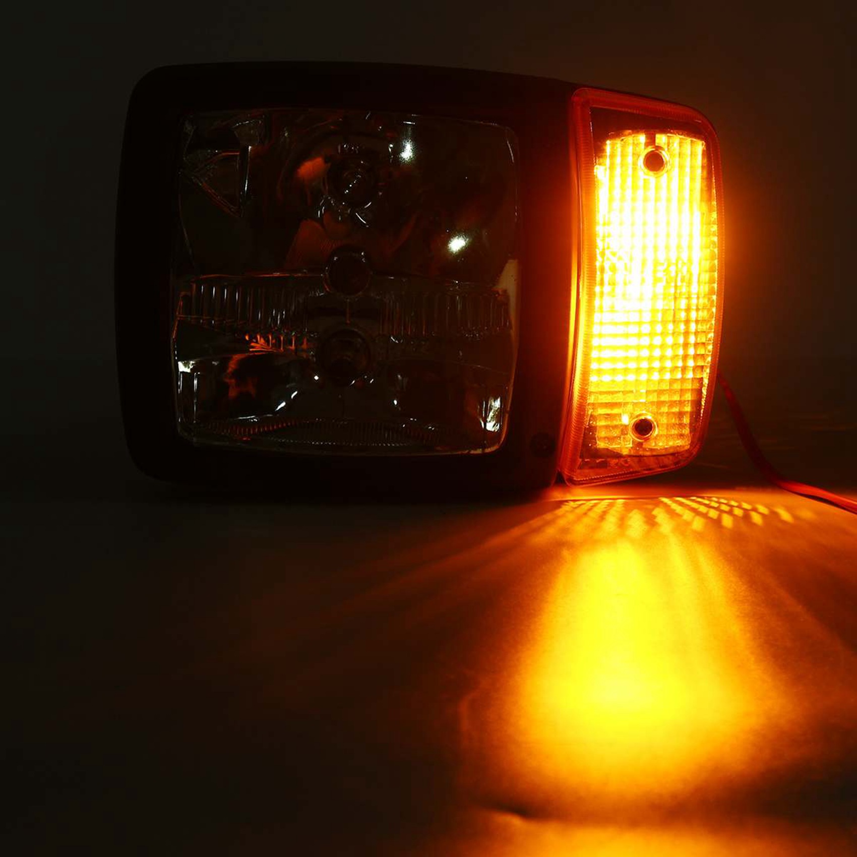2X 24V Excavator Front LED Headlights Turn Signal Lamp Indicator Work Light A. 