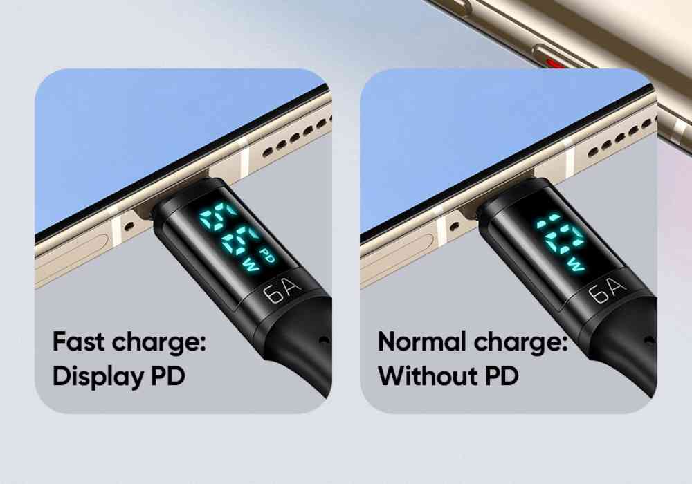 Mcdodo CA-108 PD 66W Digital HD Type-C Super Charge Data Cable. 