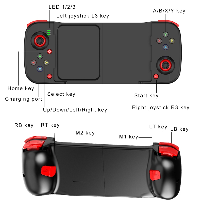 D3 Telescopic BT 5.0 Game Controller For IOS Android Mobile Phone. 