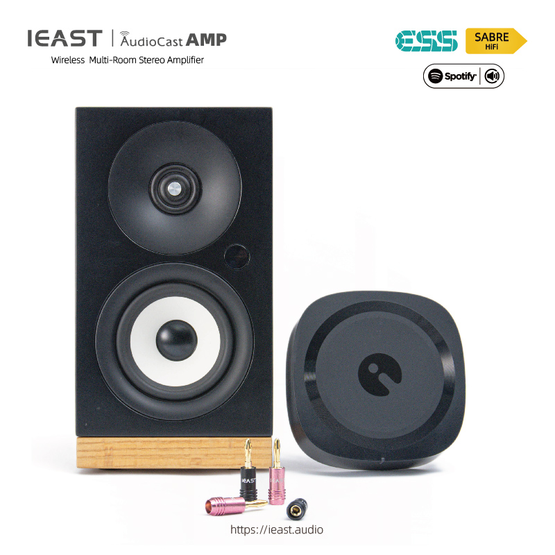 Ieast Audiocast amp80 wireless WiFi Bluetooth 5 amplifier audio receiver lossless multi room airplay, DLNA, UPnP tidal. 
