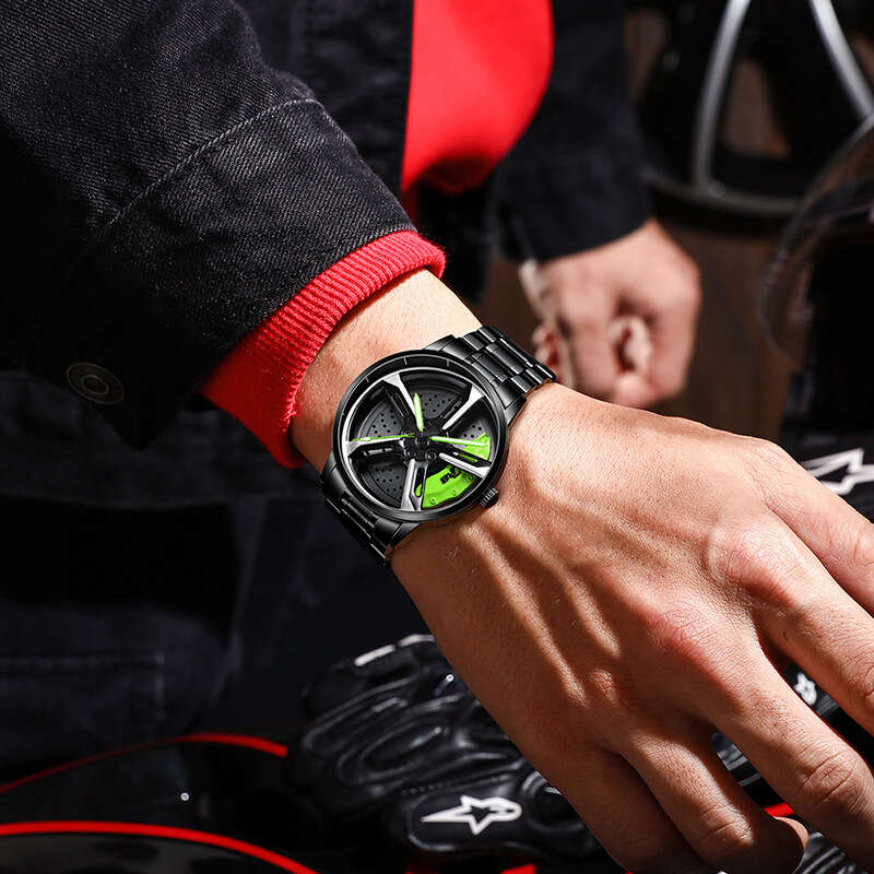 SVJ Car Hub Modification rs7 Men's Hydraulic 3D Hollow Quartz Watch. 