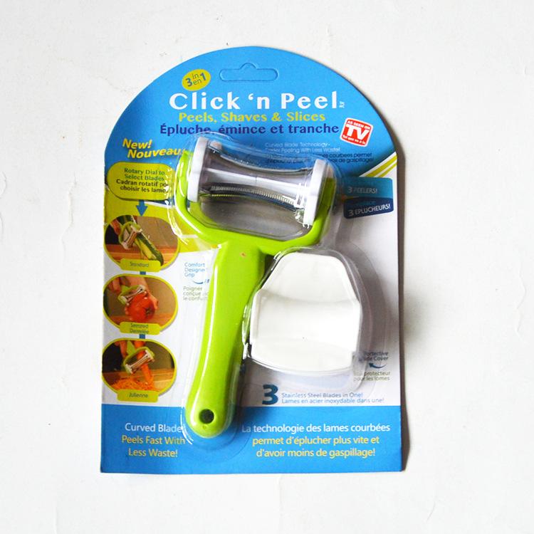 Premium 3 in 1 Click N Peel cutting vagetable. 